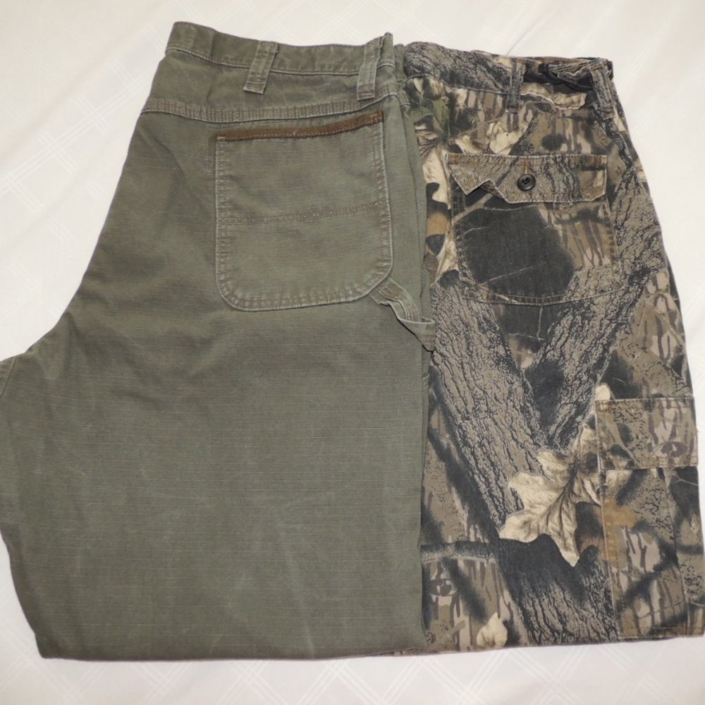 LOT OF 2 WRANGLER & JERZEES PANTS 40 x 32